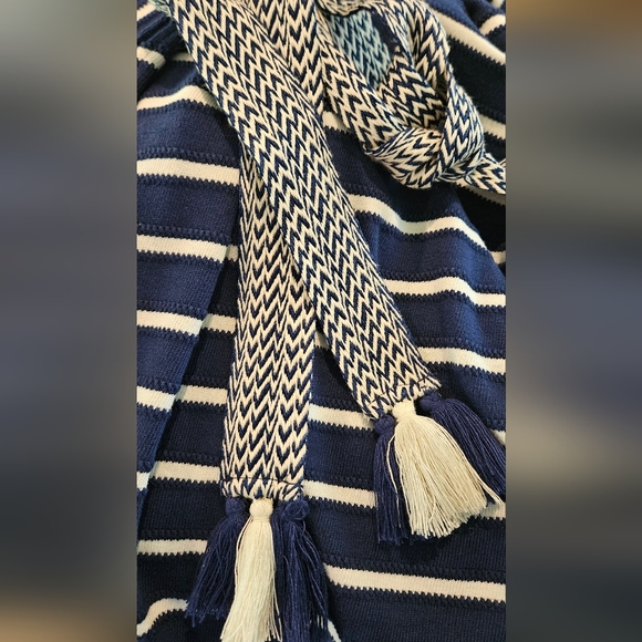 NWT Tommy Bahama Sun Harbor Midi Caftan Dress: Island Navy/White: Size- Medium - Picture 10 of 12